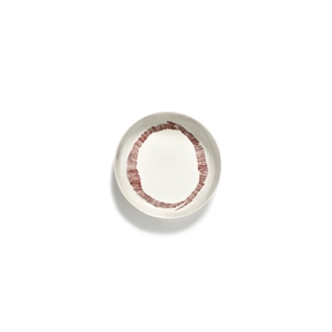 Piatto Fondo Serax Feast con Strisce Bianco e Rosse