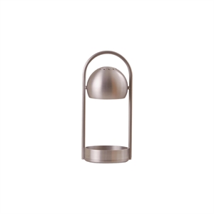 Lampada da Tavolo Portatile Frandsen Ball in Alluminio Spazzolato