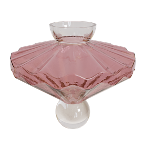 Vaso Stori Ballerina in Vetro Rosa