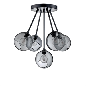 Plafoniera Design by Us Ballroom Molecule Smoke/ Nero