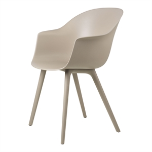 Sedia da Pranzo GUBI Bat in Plastica Beige