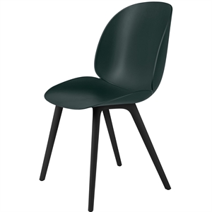 Sedia da Pranzo GUBI Beetle Base in Plastica Nero/Verde Scuro