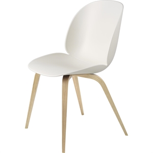 Sedia da Pranzo Beetle GUBI Base in Legno Rovere Opaco/ Bianco Alabastro