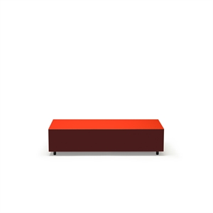 Established & Sons Bloc Tavolino con Cassetto L120 Rosso brillante/Bordeaux/Argilla