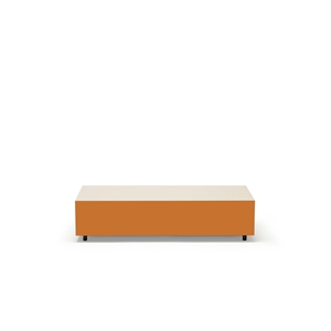 Established & Sons Bloc Tavolino con Cassetto L120 Grigio Brillante/ Arancione bruciato/Grigio Chiaro