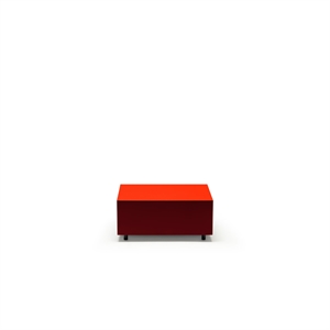 Established & Sons Bloc Tavolino con Cassetto L64 Rosso brillante/Bordeaux/Argilla