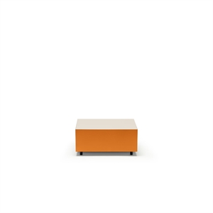 Established & Sons Bloc Tavolino con Cassetto L64 Grigio Brillante/ Arancione bruciato/Grigio Chiaro