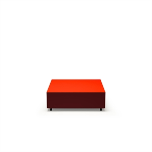 Established & Sons Bloc Tavolino con Cassetto L85 Rosso brillante/Bordeaux/Argilla