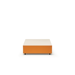 Established & Sons Bloc Tavolino con Cassetto L85 Grigio Brillante/ Arancione bruciato/Grigio Chiaro