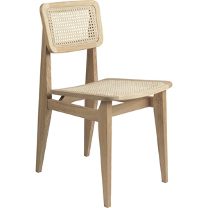 GUBI C-Chair Sedia da Pranzo in Vimini Francese/quercia