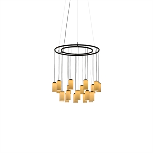 Santa & Cole Cirio Chandelier S Lampadario Bianco/Porcelain