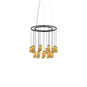 Santa & Cole Cirio Chandelier S Lampadario Bianco Pana/Porcelain