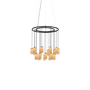 Santa & Cole Cirio Chandelier S Lampadario Opale Bianco/ Glass