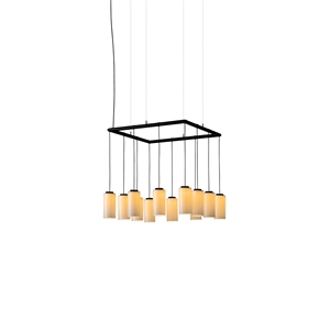 Santa & Cole Cirio Cuadrada Lampadario Bianco/Porcellana