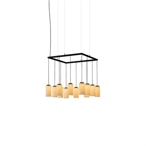 Santa & Cole Cirio Cuadrada Lampadario Pana Bianco /porcellana