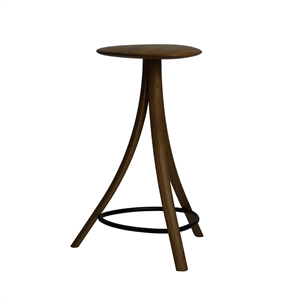 Sgabello Clover Della Collezione Ro in Rovere Oliato Nero