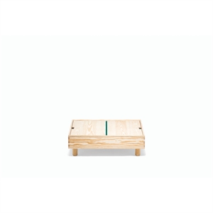 Cassa Established & Sons N. 3 Tavolino Laterale L118 Legno/ Verde