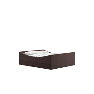 Struttura Letto Curva Rye Sleep con 4 Cassetti 150x200 Marrone Scuro