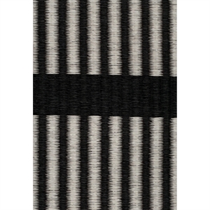 Tappeto Woodnotes Cut Stripe 170x240 Filo di carta/Pietra Nera