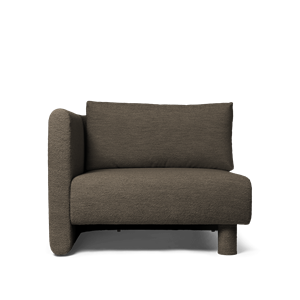 Ferm Living Dase Modul Divano Sinistra Soft Bouclé/Marrone Scuro