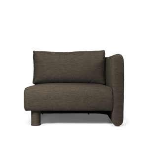 Ferm Living Dase Modul Divano Destra Soft Bouclé/Marrone Scuro