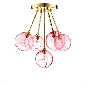 Design by Us Ballroom Molecule Ceiling lamp Pink & Gold