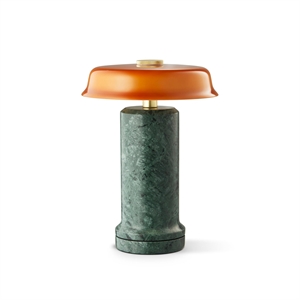Lampada portatile Design By Us Trip No. 2, color muschio e marmo/ Ambra