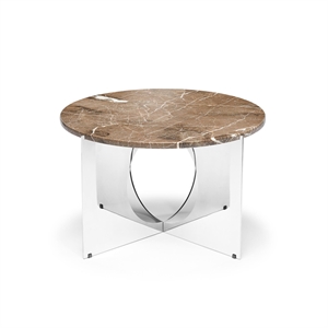 Tavolino Design By Us, Cromo/marmo Grigio