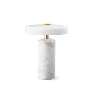Lampada portatile Trip Design By Us in marmo di Carrara/opale lucido