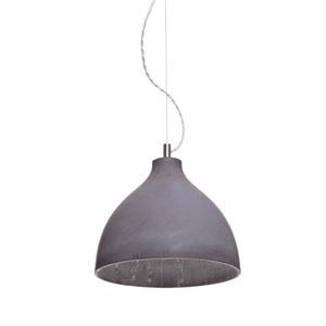 Decodifica Heavy Light Lampada A Lampadario H1 Cemento Scuro Con Cordino in Tessuto Bianco
