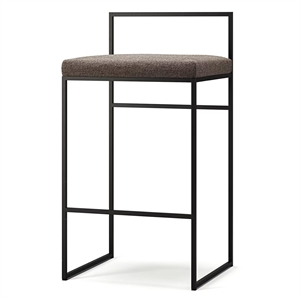 Sgabello da Bar Department con Schienale 80 cm Nero/ardesia Costiera