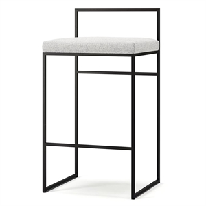 Sgabello da Bar Department con Schienale 80 cm Nero/Bianco Pacifico