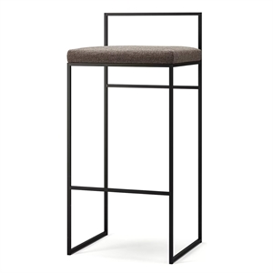 Sgabello da bar Department con schienale 90 cm Nero/Coastal Shale