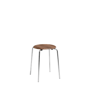 Sgabello Fritz Hansen Dot Cromo/ Noce