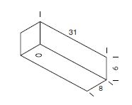 Ilti Luce Driver A 1 Foro 31x8x6 cm Oro