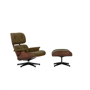 Poltrona Vitra Eames con Noce Scuro /58 Kaki/ Nero Intenso