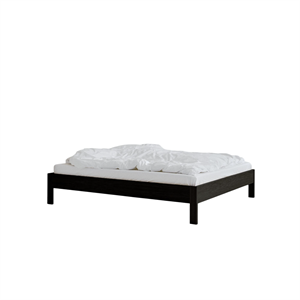 Struttura Letto Rye Sleep Owner senza Testiera 200x200 Rovere Tinto Nero