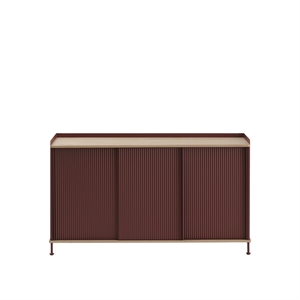 Muuto Enfold Tavolino 148x45 Rovere/Rosso Profondo