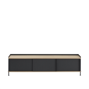 Muuto Enfold Tavolino 186x45 Rovere/Antracite Nero