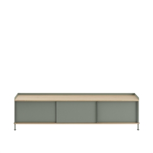 Muuto Enfold Tavolino 186x45 Rovere/Verde Polvere