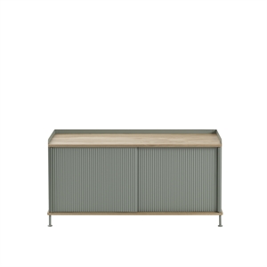 Muuto Enfold credenza bassa rovere/ Verde polvere