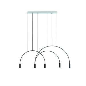 Lampadario Estiluz Volta 5 Lampadario Nero