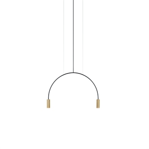 Lampadario Estiluz Volta 2 3000K Nero/ Oro Satinato