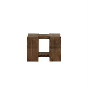 Tavolino Laterale Rye Sleep Etagere Piccolo in Rovere Rosso Affumicato