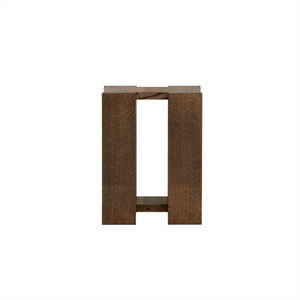 Tavolino alto Rye Sleep Etagere in rovere Rosso affumicato