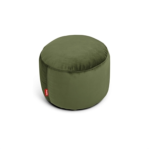 Pouf Fatboy Point in Velluto Riciclato Verde Scuro