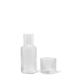 Ferm Living Ripple Caraffa Piccolo Set Trasparente