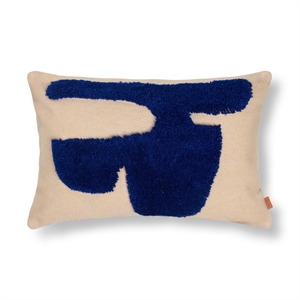 Ferm Living Cuscino da Appoggio Rettangolare Sabbia/ Blu Brillante