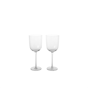 Ferm Living Host Bicchiere da Vino Rosso Set di 2 Trasparente