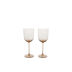 Ferm Living Host Bicchiere da Vino Rosso Set di 2 Blush